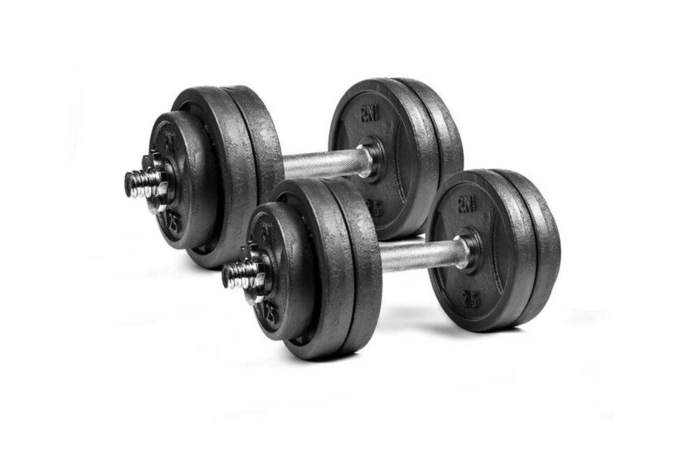Гантелі чавунні набірні 2 по 13.5 кг Гантелі, гирі, штанги та диски металеві розбірні Київ - фото 1