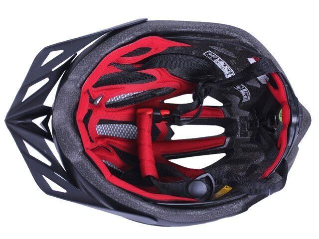 Шолом велосипедний H-093 з чорним козирком, габаритним ліхтарем (чорний, size L) Мукачево - фото 4