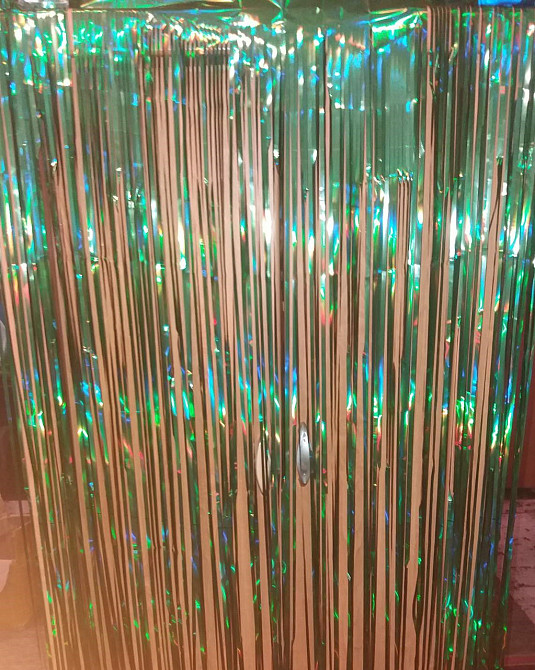 Дождик для фотозоны с голограммой на праздник новогодний 2 м на 1 м зеленый Киев - изображение 5