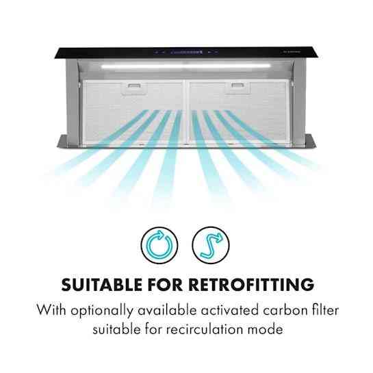 Витяжка прихованого монтажу Royal Flush 90 см 576 м3/год Klarstein Німеччина Рівне