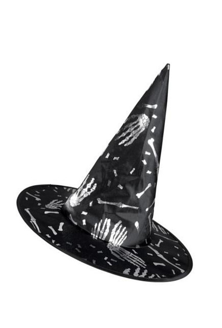 Капелюх Відьми з малюнком кісток на Хелловін чорний Київ - фото 2