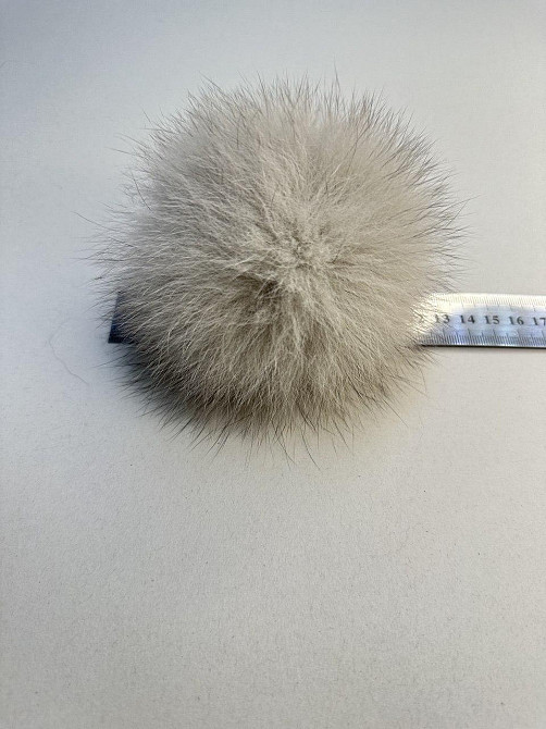 Помпон з натурального хутра песця  Світлий соболь Харків - фото 2