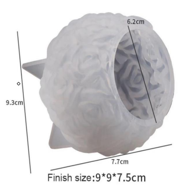 Силиконовая форма для изготовления свечей 9.3 x 7.7 cм 