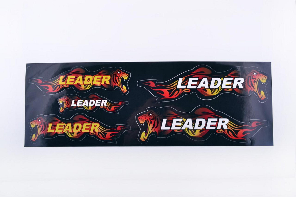 Наклейки   (набор) LEADER   (48х16см, черные) Мукачево - изображение 1