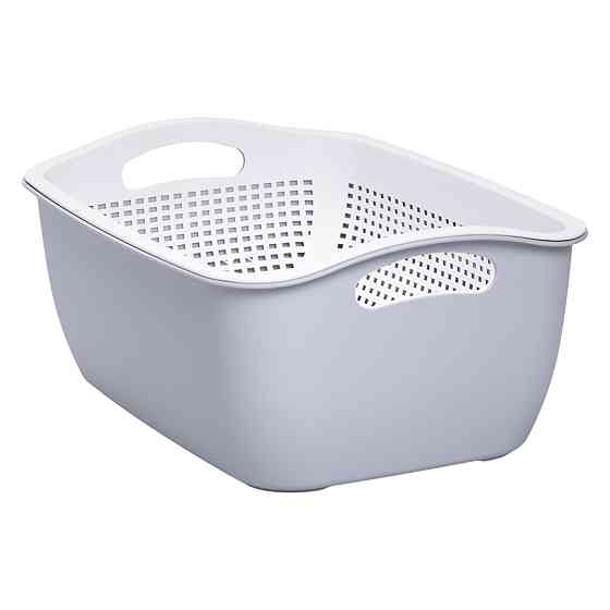 Yiwu Кошик-друшлак 2 в 1 для миття овочів, фруктів і зелені 32×23×13 (см) Сірий HP-45-5G Коломыя
