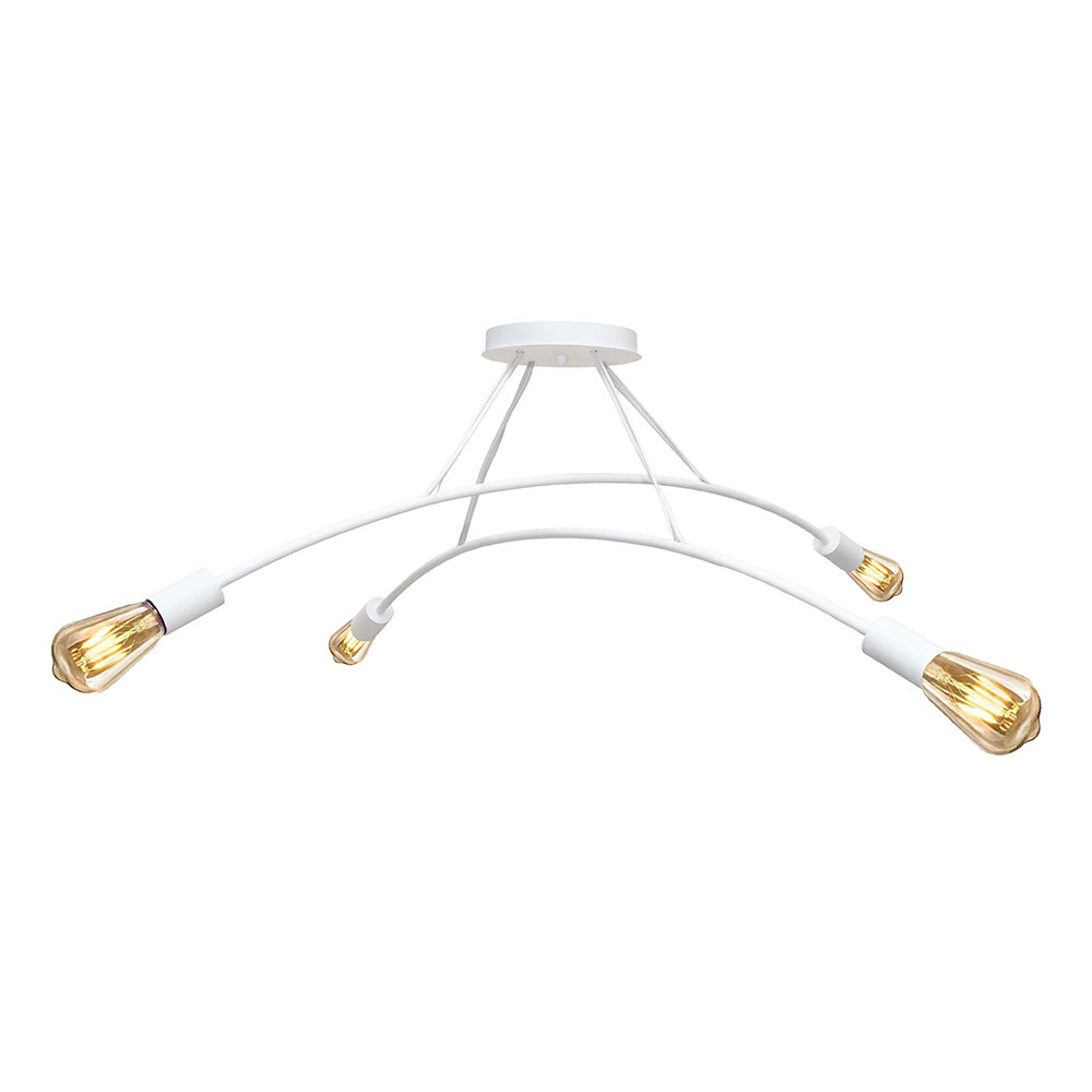 Люстра подвесная MSK Electric Orion на четыре лампы Е27 NL 9832-4 WH белая Одесса - изображение 3