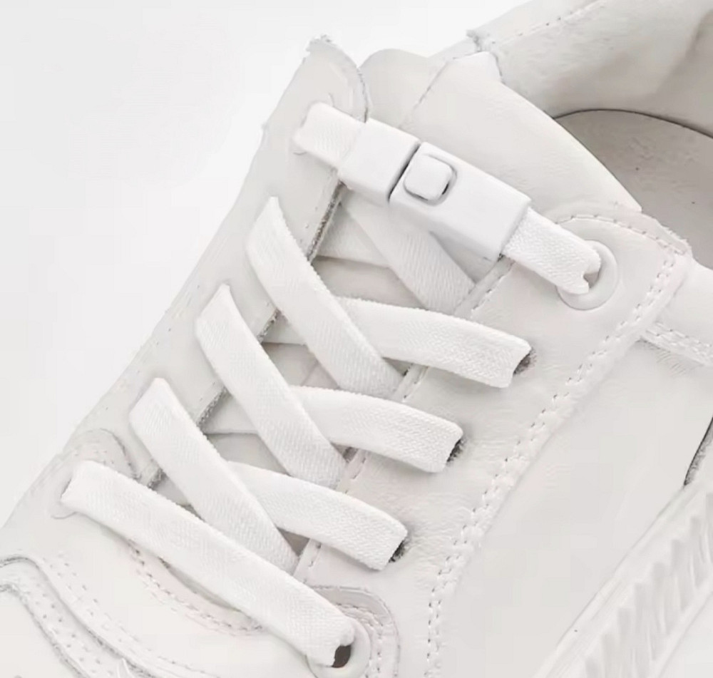 Еластичні шнурки без зав'язок з металевими застібками в колір Білий Смела - изображение 5