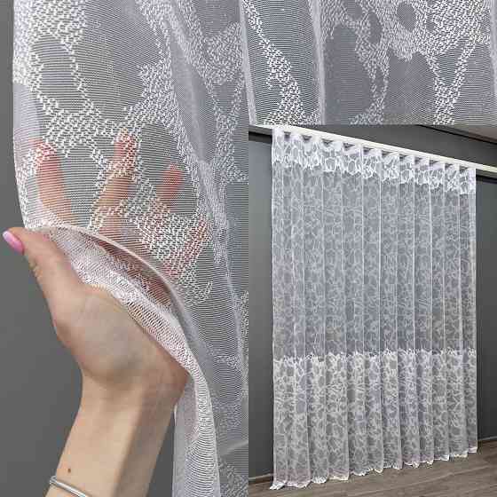 Тюль VR-Textil 1528т Премиум Жаккард Белый 300х270 см (42-0349) Киев
