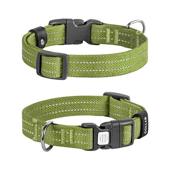 Нашийник для собак бавовняна тасьма CoLLaR Брезент, пластиковий фастекс, S, Ш 20 мм, Дов 28-40 Коломыя