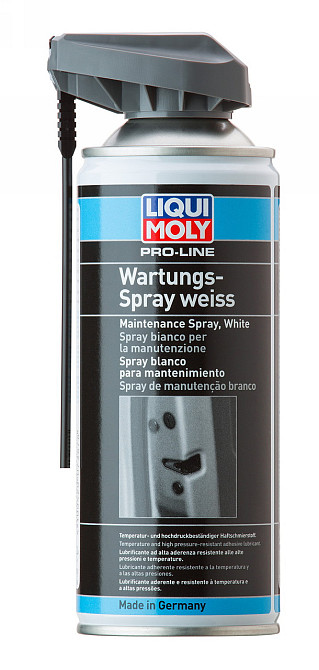 LIQUI MOLY 7387 Pro-Line Maintenance Spray White — Брудовідштовхувальне біле мастило | Професійний захист, змащення та антикорозій Ковель - фото 1