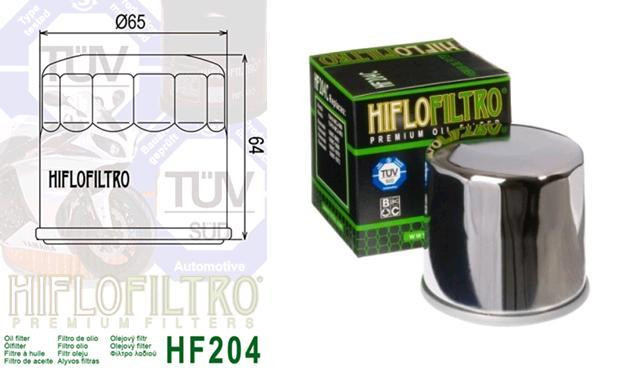 Фильтр масляный для Хонда , Kawasaki, Triumph, Yamaha (Ø65, h-64) (HF 204, KY-F-010) Мукачево - изображение 1