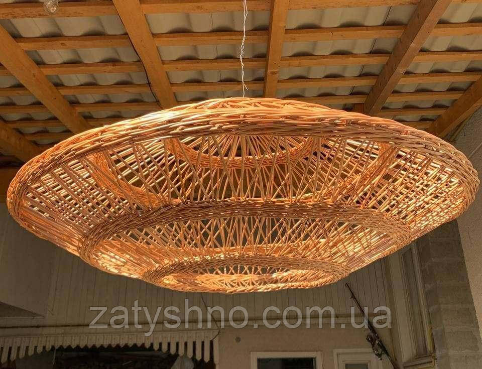 Большая плетеная люстра с узором кофейная Киев - изображение 3