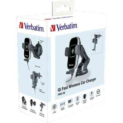 Універсальний автотримач Verbatim FWC-02 with Qi Fast Wireless Car Charger (49553) Вінниця