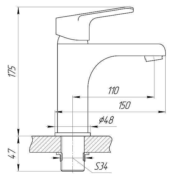 Змішувач для умивальника DOMINO BILBAO DBB-401 Київ