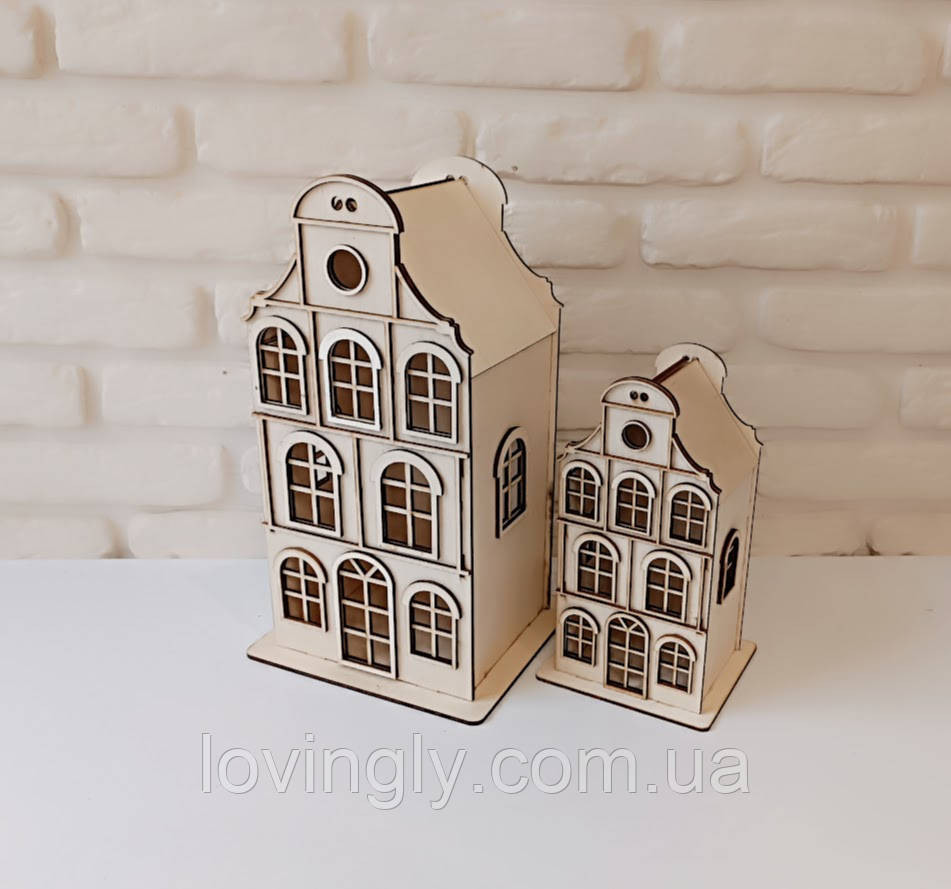 Будиночок - нічник з дерева 33 см для декору дитячої кімнати. Ірпінь - фото 7