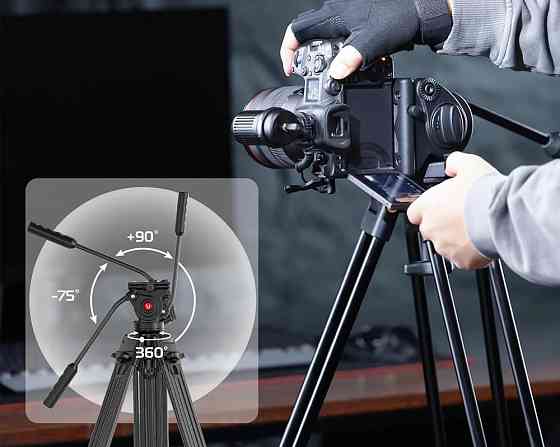 Видео штатив с гидравлической головкой нагрузки до 8кг 75-155см Ulanzi MT-81 Киев