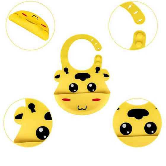 Слюнявчик силіконовий Zupo Crafts жовтий Київ