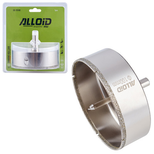 Свердло корончате алмазне по склу та кераміці 100мм з центрувальним свердлом Alloid Одесса - изображение 1