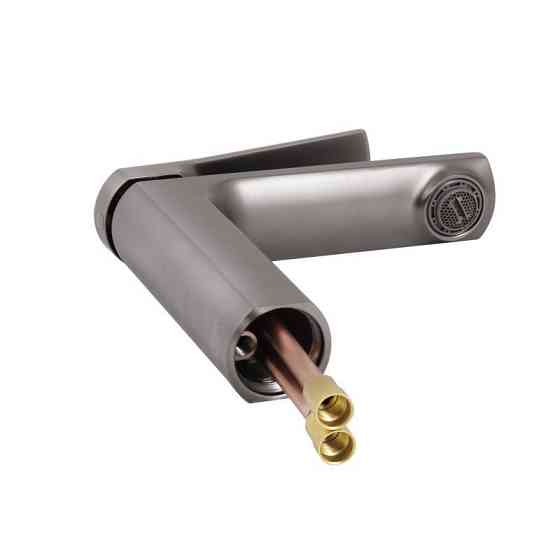Змішувач для раковини Qtap Slavonice QTSLA270GMB45924 (k35), одноважільний, низький, Gunmetal Black PVD Харків
