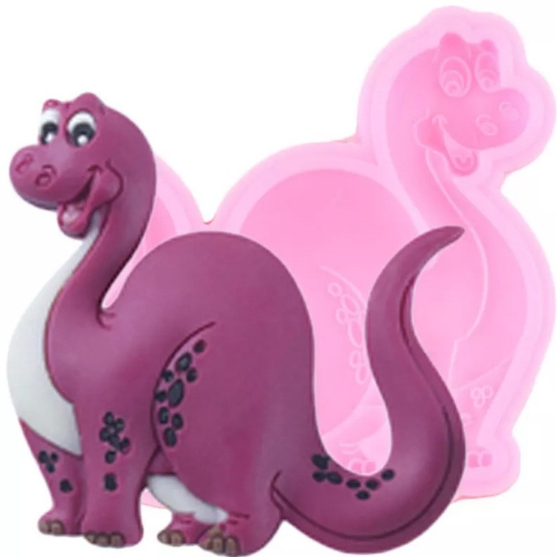 Молд силиконовый Динозавр 83 на 82 мм розовый Киев - изображение 1