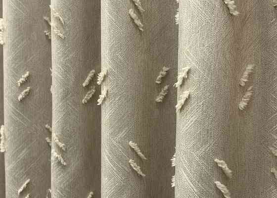Шторная ткань Лен Букле цвет бежевый 1883ш Киев