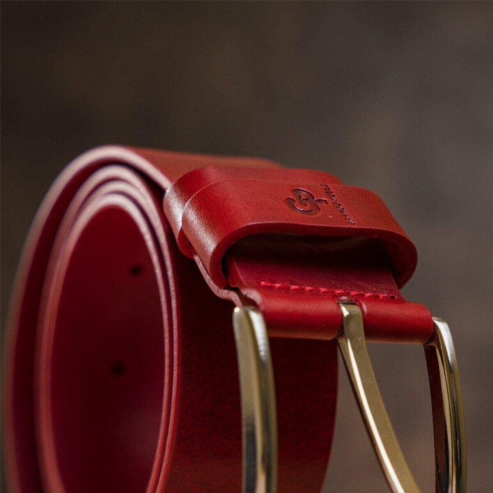 Ремінь жіночий шкіряний GRANDE PELLE 11262 Червоний Київ - фото 8