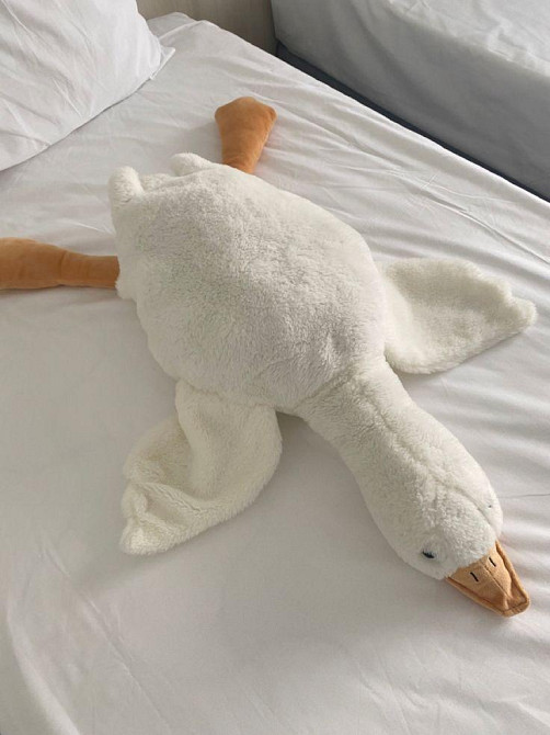 М'яка іграшка подушка Гусак-обнімусь 90 см для дітей Одеса - фото 4