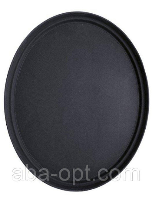 Поднос «Антислип» для официанта коричневого цвета овальный 62 х 52 см (шт) Одесса - изображение 1