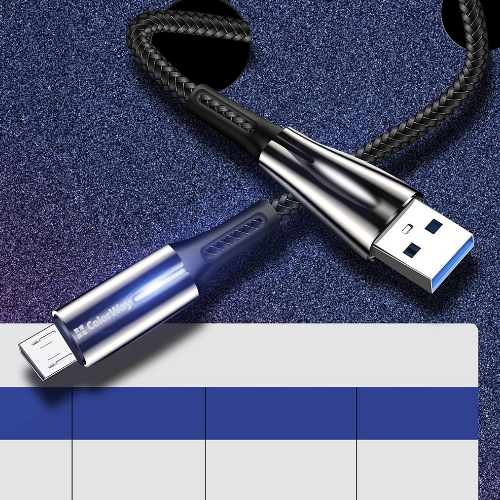 Кабель USB MicroUSB ColorWay CW-CBUM035-BK 2,4A плетений шнур 1м чорний Житомир