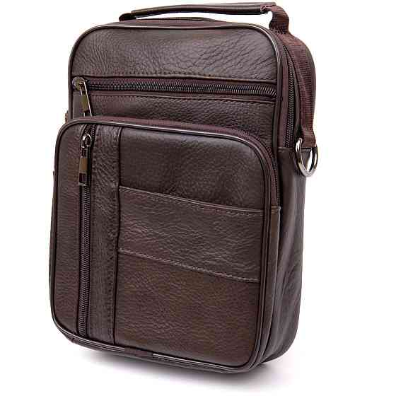 Мессенджер мужской вертикальный Vintage 20436 Коричневый Киев