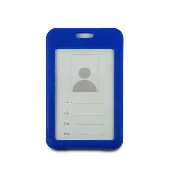 Бейдж на шнурку, вертикальний, колір блакитний – ATIS, 111 x 69 x 5 мм Киев