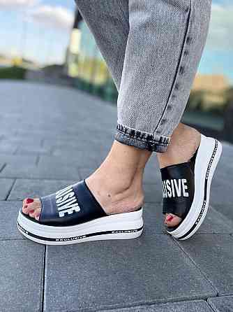 teona Шльопанці жіночі TEONA 132 чорні (літо, шкіра натуральна) (4106) Коломия