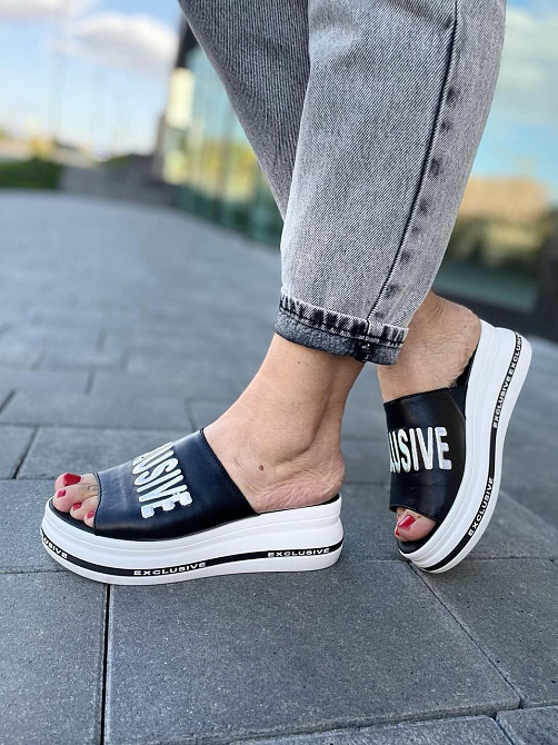 teona Шльопанці жіночі TEONA 132 чорні (літо, шкіра натуральна) (4106) Коломия - фото 2