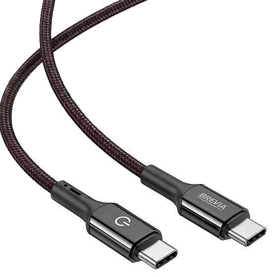 Кабель Brevia Type-C to Type-C 60W 1,2м, чорний box (54120BCCC1) Львів