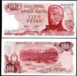 Аргентина / Argentina 100 Pesos (1976-78) Pick 302a UNC Полтава
