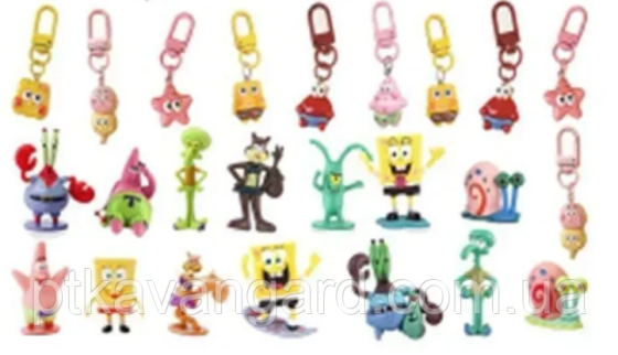 Адвент-календар Спанч Боб набір героїв, 24 віконця, брелоки LZMH 048 A Хмельницький