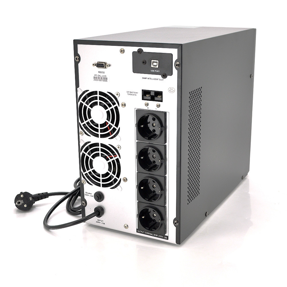 ДЖБ с правильной синусоидой Ritar PT-2KL-LCD, 2000VA (1800Вт), 72В, Ток макс. 5A, под внешний АКБ (405*190*326) Киев - изображение 2