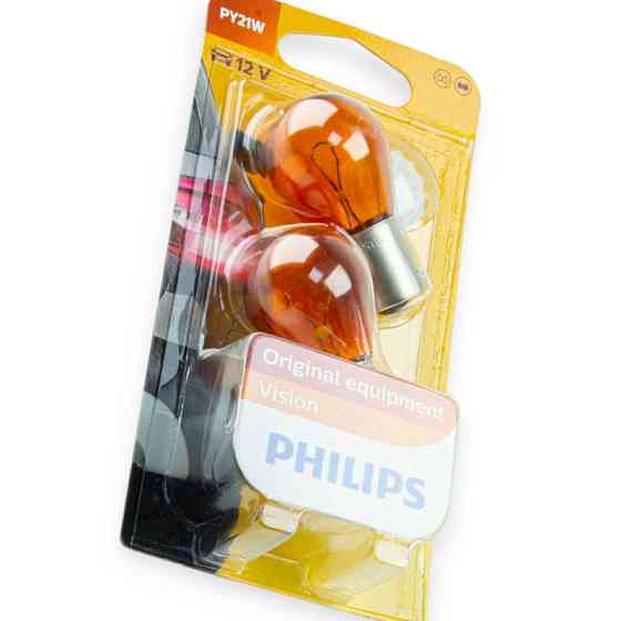 Автолампа 12V PY21W BAU15s PHILIPS ORANGE смещ, цоколь (пара) A Мукачево