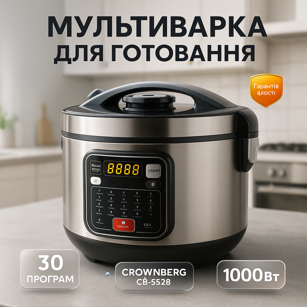 Электрическая мультиварка для семьи 1000 Вт, Мультиварка с малым весом и размерами NJ-73 Львов - изображение 12