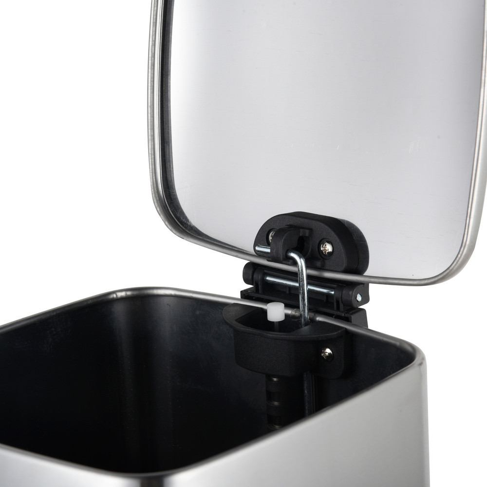 Відро для сміття з плавним закриванням квадратне Zerix Kubix-TC0108 SS Color 8 л колір нержавійка Чернівці - фото 3