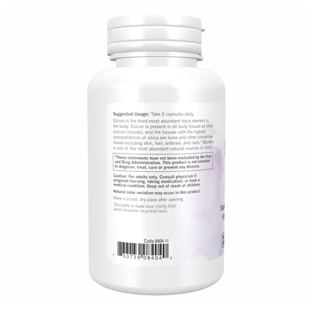 Кремний из бамбука для красоты волос, кожи и ногтей Now Foods Bamboo Silica Beauty 90 vcaps Киев - изображение 3