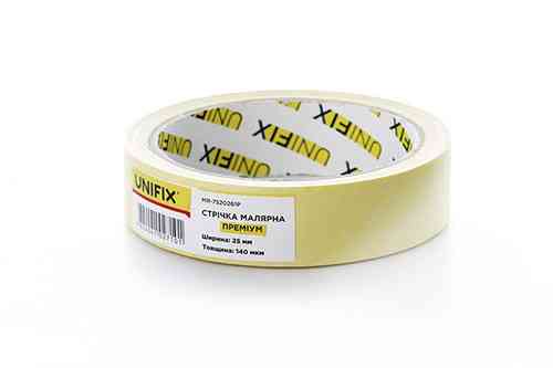 Лента клейкая малярная MR-7520261P премиум 25мм*20м UNIFIX Ровно