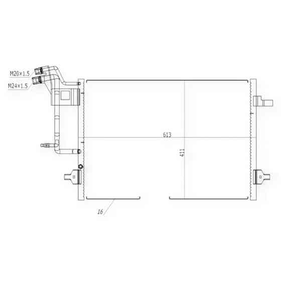 Радиатор Volken Passat B5, Audi A4 B5 -00 кондиционера Мукачево