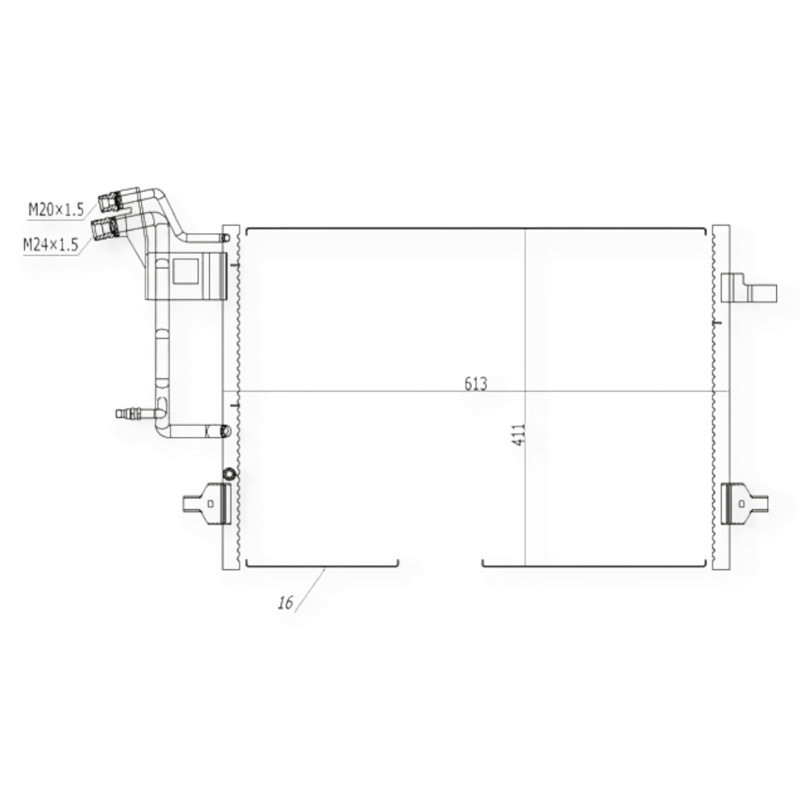 Радиатор Volken Passat B5, Audi A4 B5 -00 кондиционера Мукачево - изображение 1