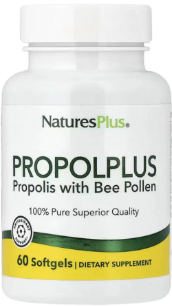 Прополис Nature's Plus Propolplus, Propolis with Bee Pollen 60 гел капс Київ