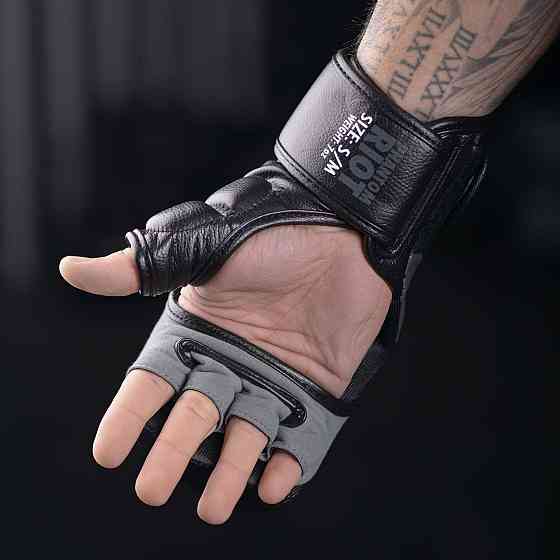 Перчатки для ММА Phantom RIOT Black L/XL (капа в подарок) Киев