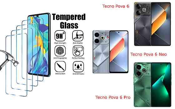 Захисне скло ArmorGlass для Tecno Pova 6, Pova 6 Neo, Pova 6 Pro – стійке до подряпин та ударів Київ