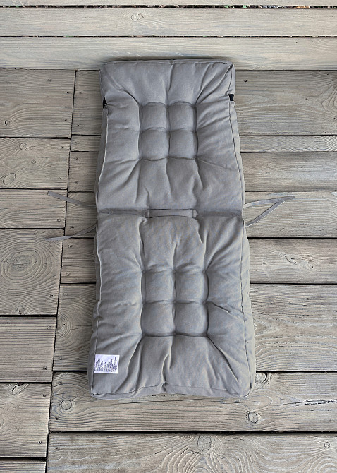 Подушка для стільців (50x120х8 см) подвійна Decorator Sawana колір світло-сірий 84-139 Київ - фото 3