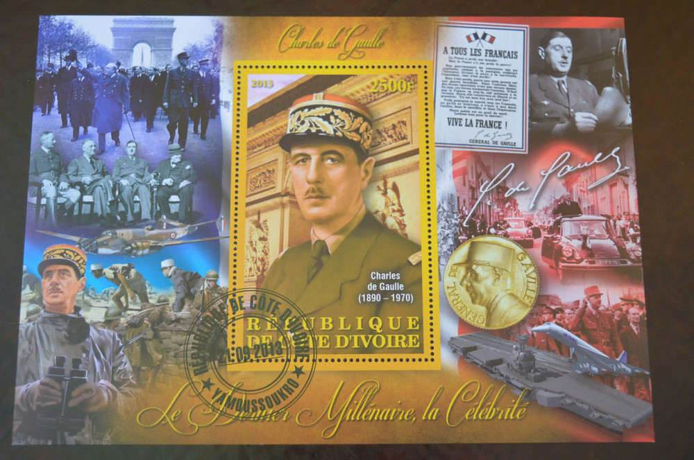 Кот-д'Івуар. История. Личности. Блок. 2013 рік (Б-1) Полтава - фото 1