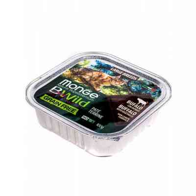Паштет для котів Monge BWild Grain Free Wet Buffalo Large Breeds 100 г (8009470012850) Вінниця